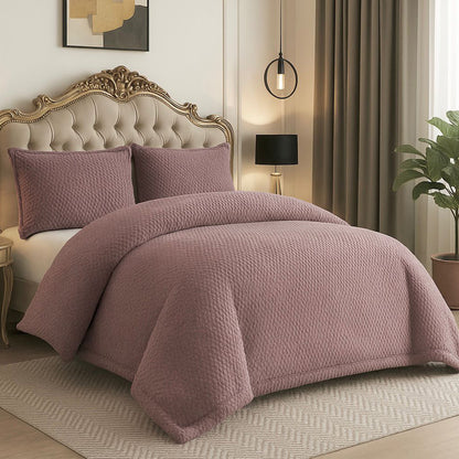Winter Coverlet Set | Mohair Embossed | King & Single Half Sizes