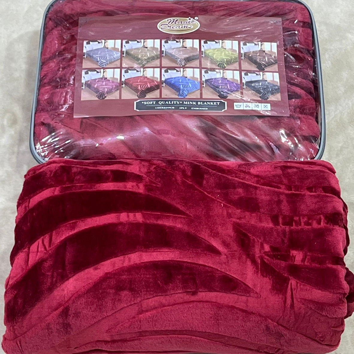 Embossed Winter Mohair Blanket – Single & Half Size (1 Piece)