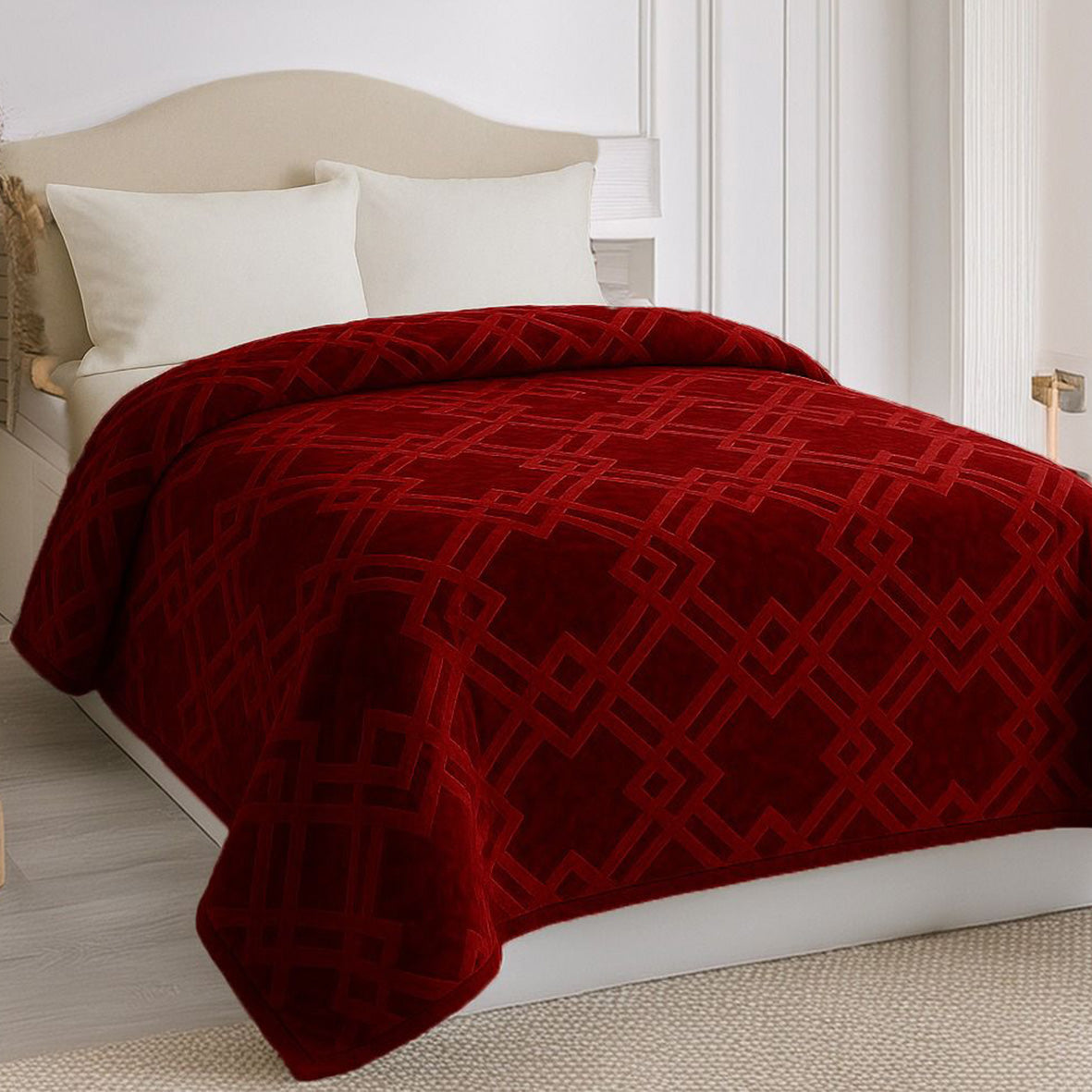 Embossed Winter Mohair Blanket – Single & Half Size (1 Piece)