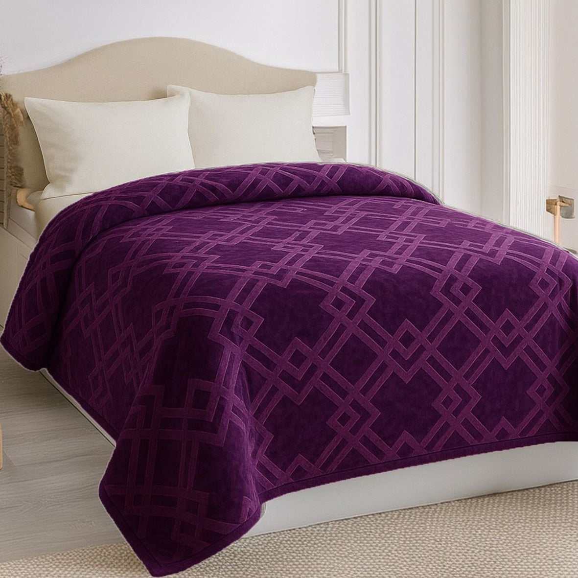 Embossed Winter Mohair Blanket – Single & Half Size (1 Piece)