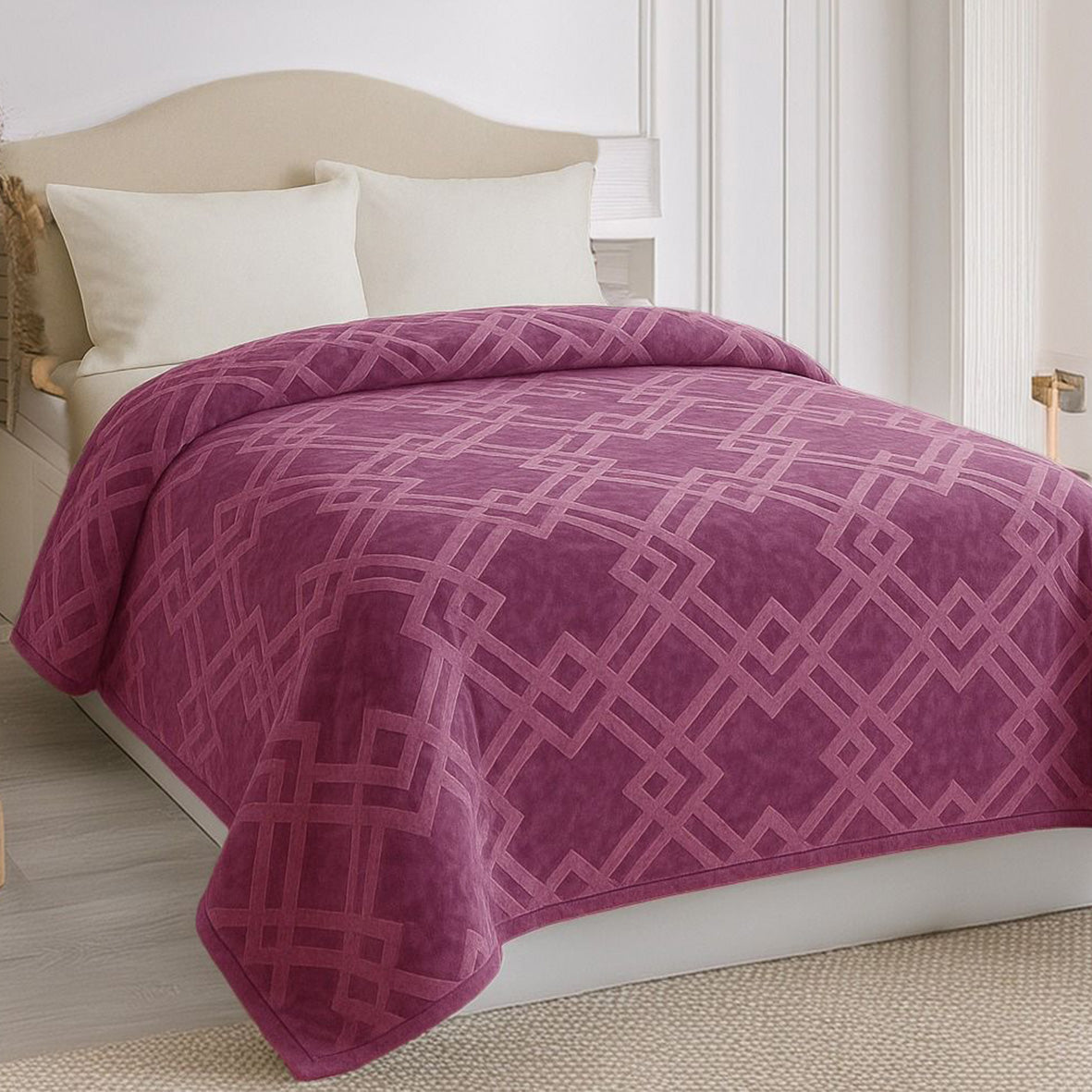 Embossed Winter Mohair Blanket – Single & Half Size (1 Piece)