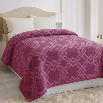 Embossed Winter Mohair Blanket – Single & Half Size (1 Piece)