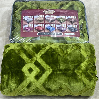 Embossed Winter Mohair Blanket – Single & Half Size (1 Piece)