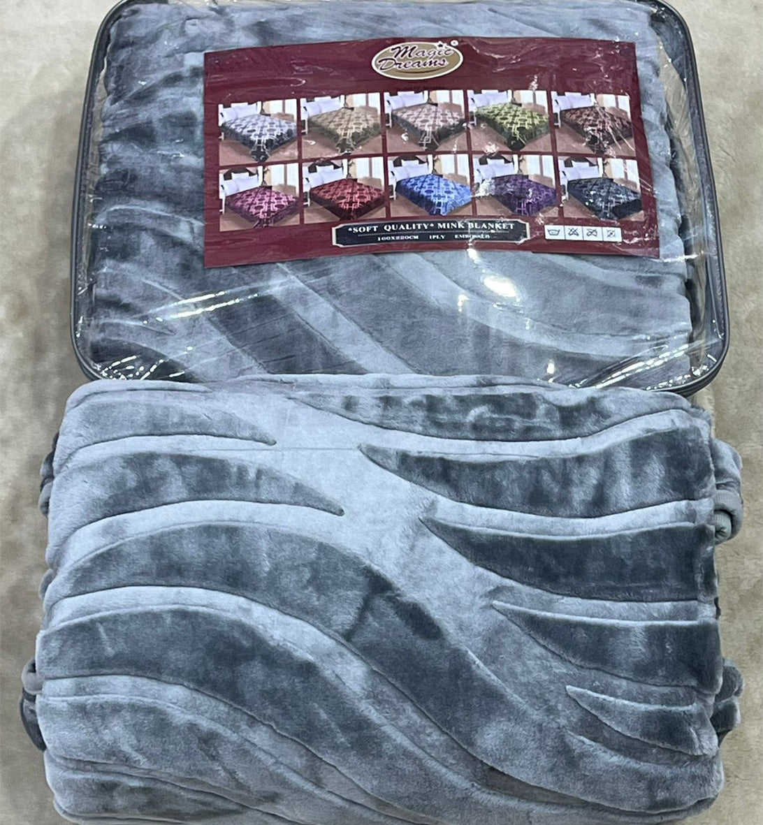 Embossed Winter Mohair Blanket – Single & Half Size (1 Piece)