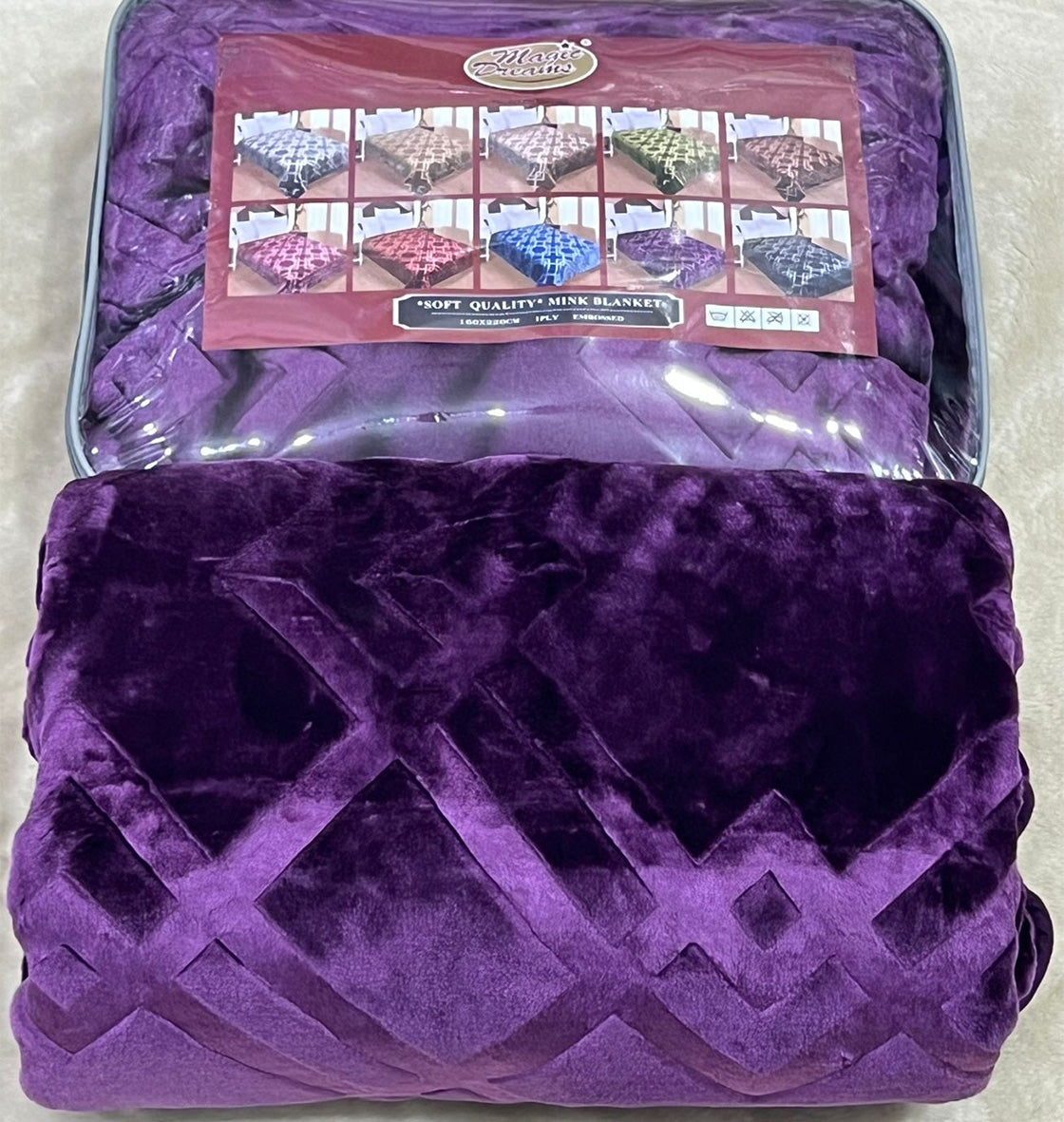 Embossed Winter Mohair Blanket – Single & Half Size (1 Piece)