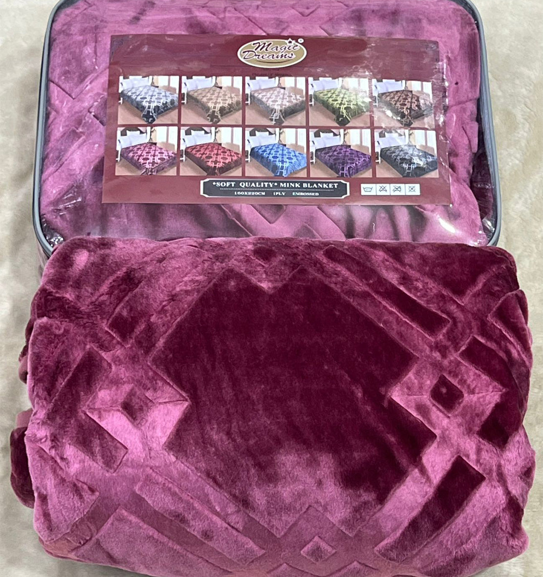 Embossed Winter Mohair Blanket – Single & Half Size (1 Piece)