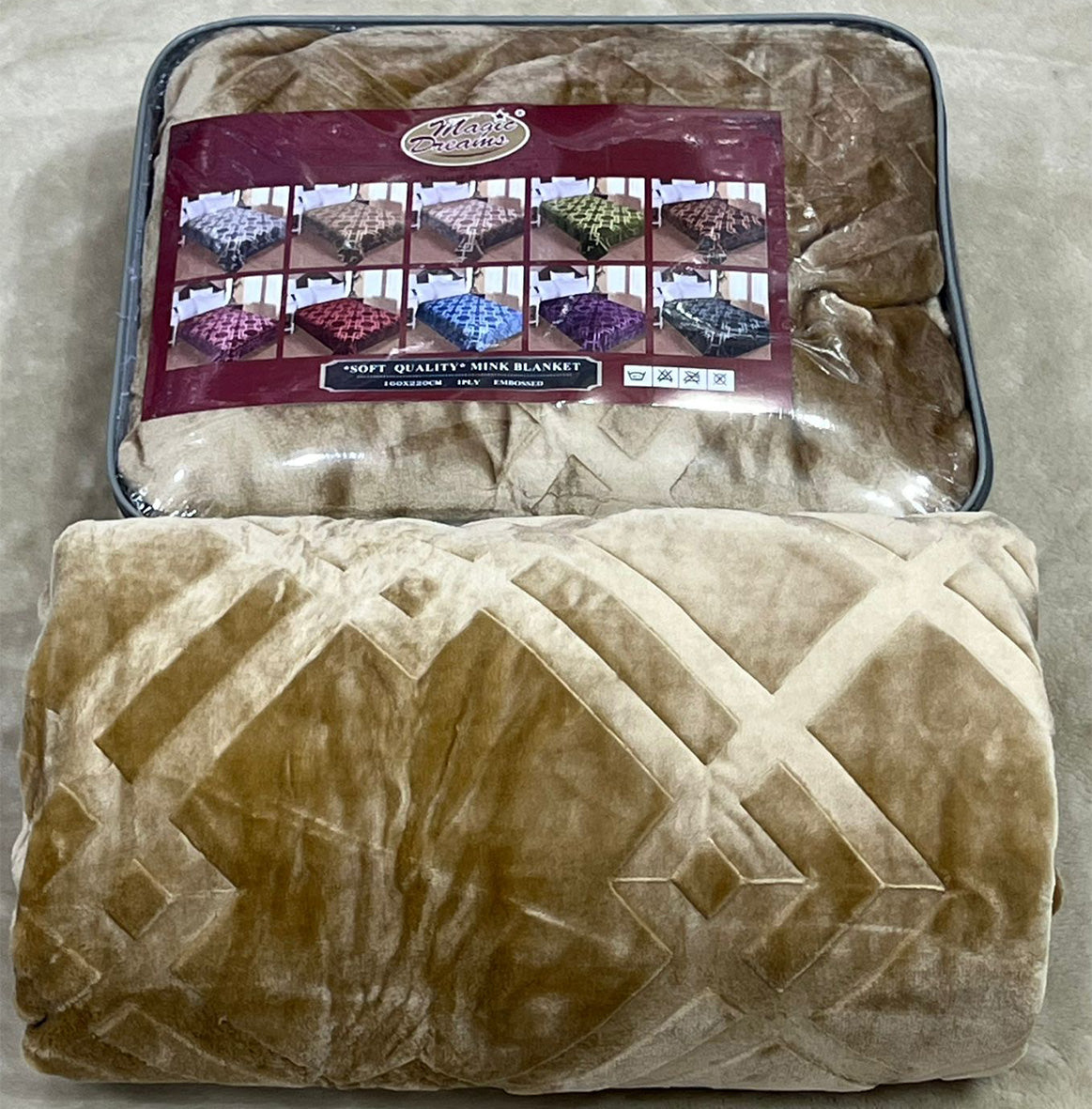 Embossed Winter Mohair Blanket – Single & Half Size (1 Piece)