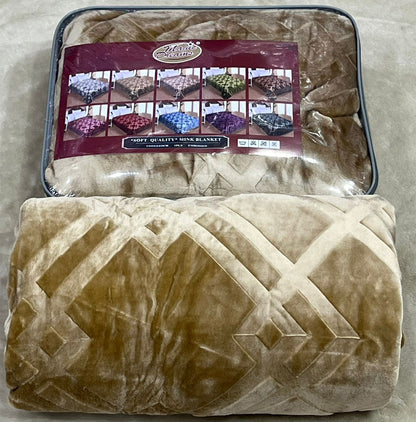 Embossed Winter Mohair Blanket – Single & Half Size (1 Piece)