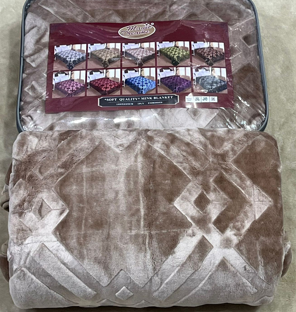 Embossed Winter Mohair Blanket – Single & Half Size (1 Piece)