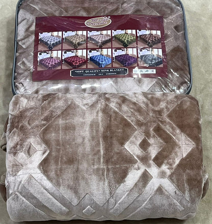 Embossed Winter Mohair Blanket – Single & Half Size (1 Piece)