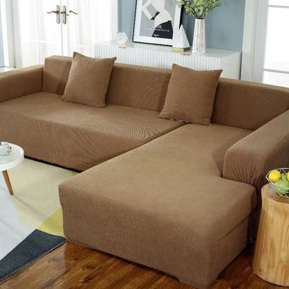 Premium Corner Sofa Cover Set – Heavy Stretch Fabric (4 Pieces)