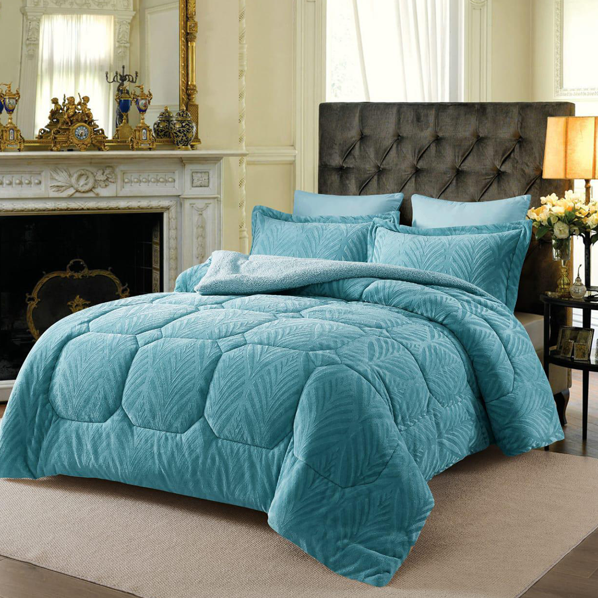 كوفرلي فرو شتوي موهير متوفر بمقاسين كينغ (3 قطع) ومفرد ونصف (قطعتان)