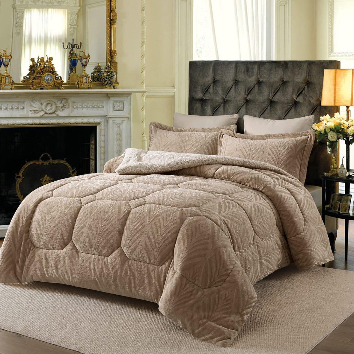 كوفرلي فرو شتوي موهير متوفر بمقاسين كينغ (3 قطع) ومفرد ونصف (قطعتان)