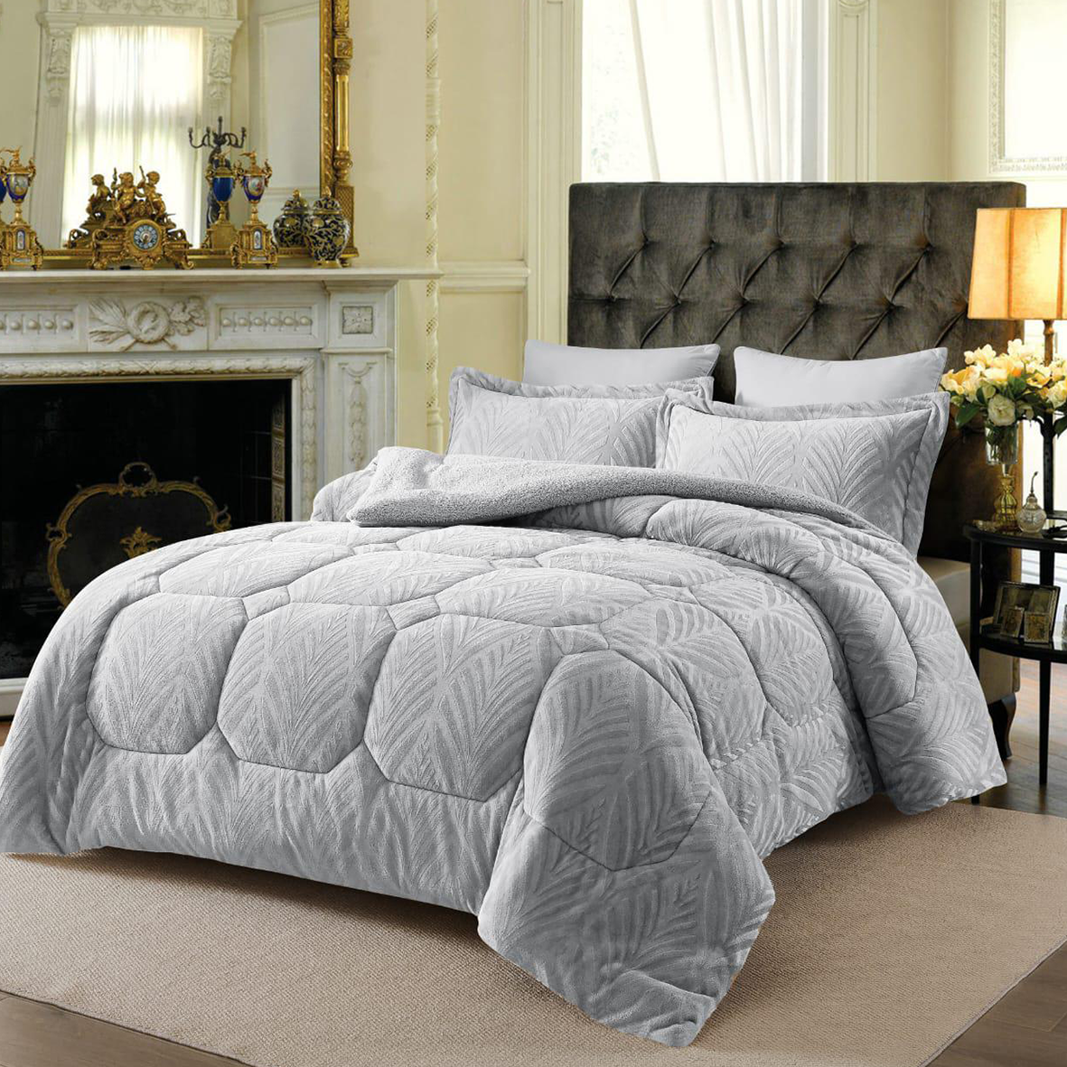 كوفرلي فرو شتوي موهير متوفر بمقاسين كينغ (3 قطع) ومفرد ونصف (قطعتان)