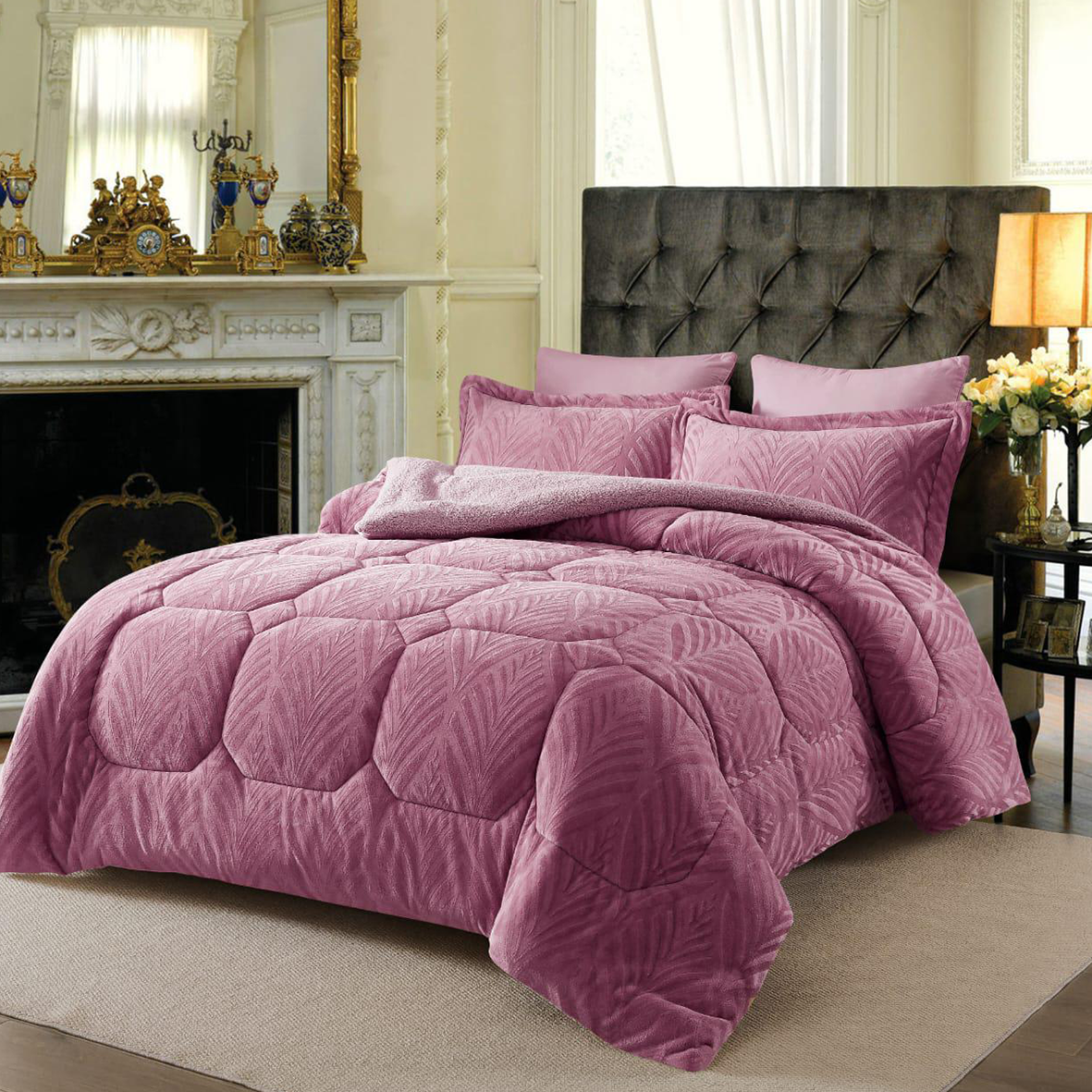 كوفرلي فرو شتوي موهير متوفر بمقاسين كينغ (3 قطع) ومفرد ونصف (قطعتان)