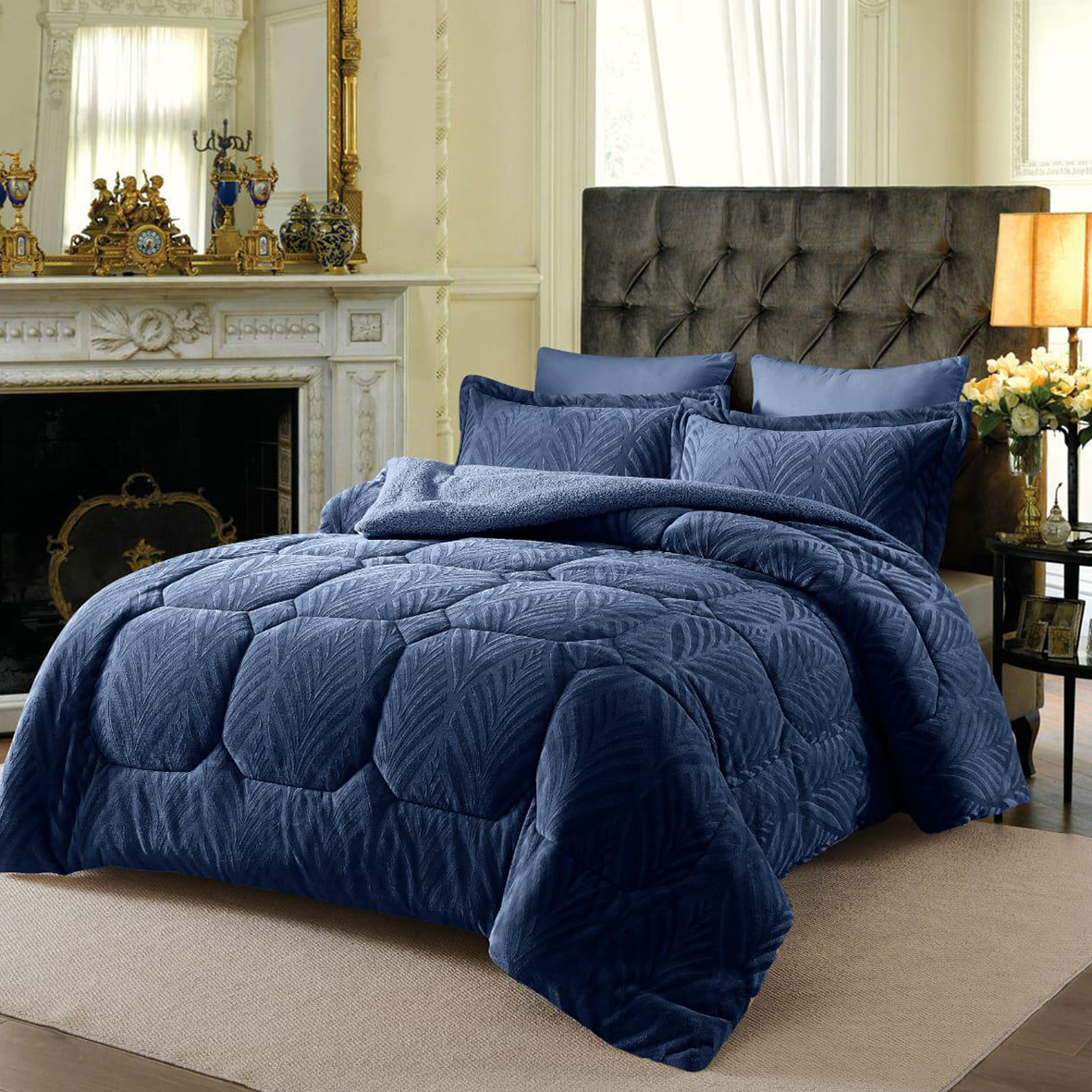 كوفرلي فرو شتوي موهير متوفر بمقاسين كينغ (3 قطع) ومفرد ونصف (قطعتان)