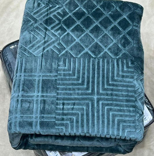 Embossed Winter Mohair Blanket – Single & Half Size (1 Piece)