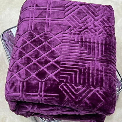 Embossed Winter Mohair Blanket – Single & Half Size (1 Piece)