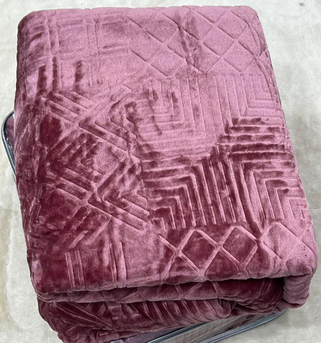 Embossed Winter Mohair Blanket – Single & Half Size (1 Piece)