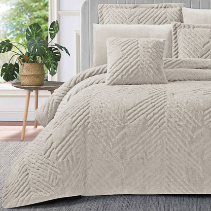 Winter mohair coverlet Set 7 Pieces Premium Soft Fabric Elegant Modern Design