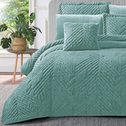 Winter mohair coverlet Set 7 Pieces Premium Soft Fabric Elegant Modern Design