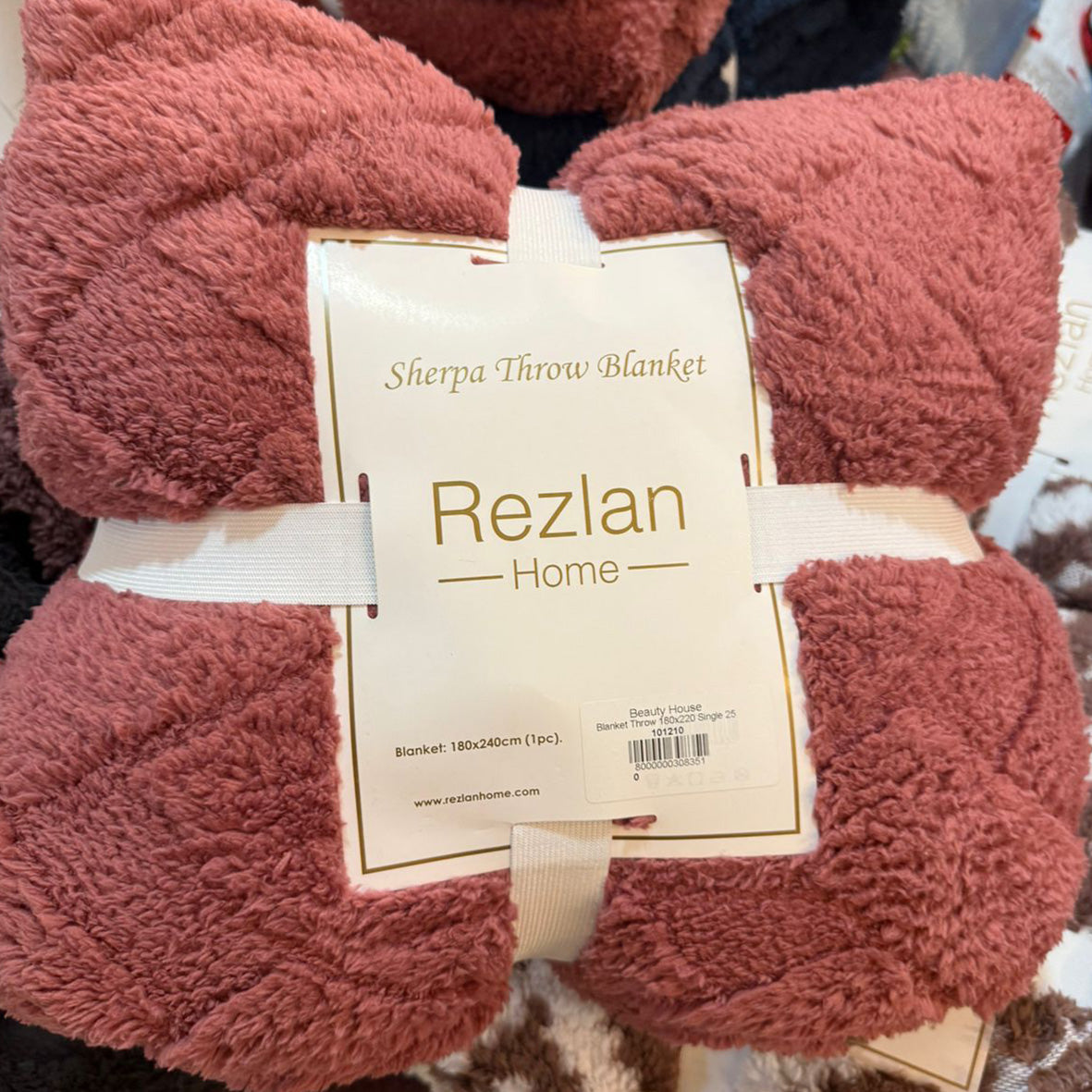 Sherpa Blanket Premium Fur-Lined Winter Blanket Available in Single Half & Double