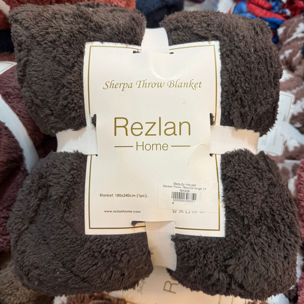 Sherpa Blanket Premium Fur-Lined Winter Blanket Available in Single Half & Double