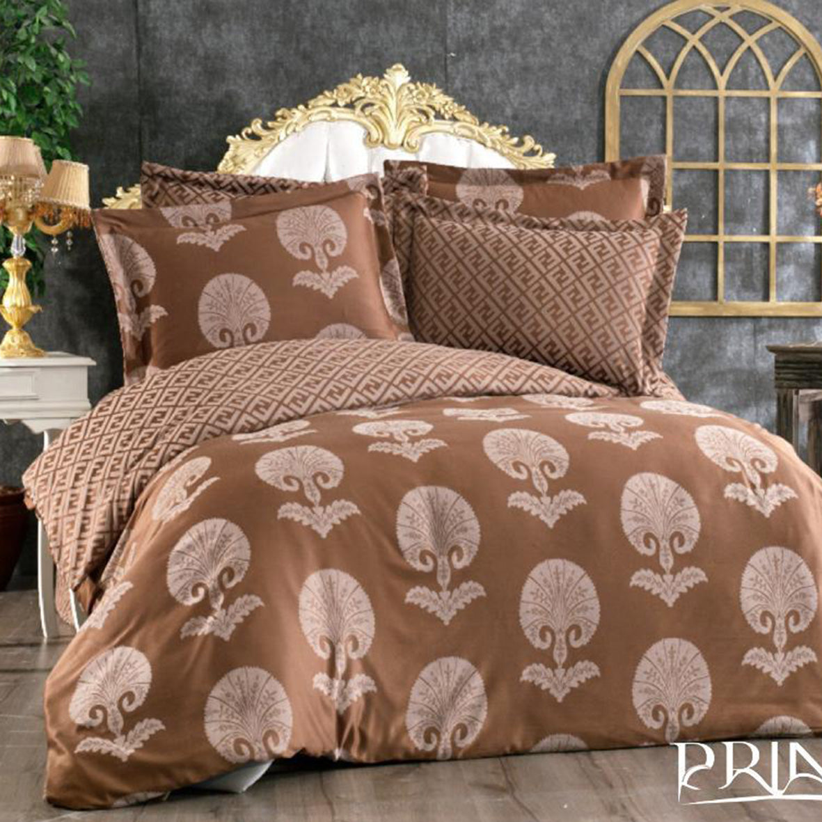 Bed set Cotton 100% Jacquard Available in king size 6Pcs
