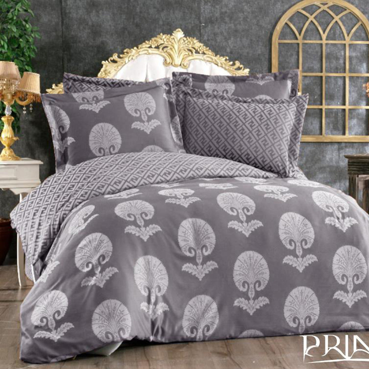 Bed set Cotton 100% Jacquard Available in king size 6Pcs