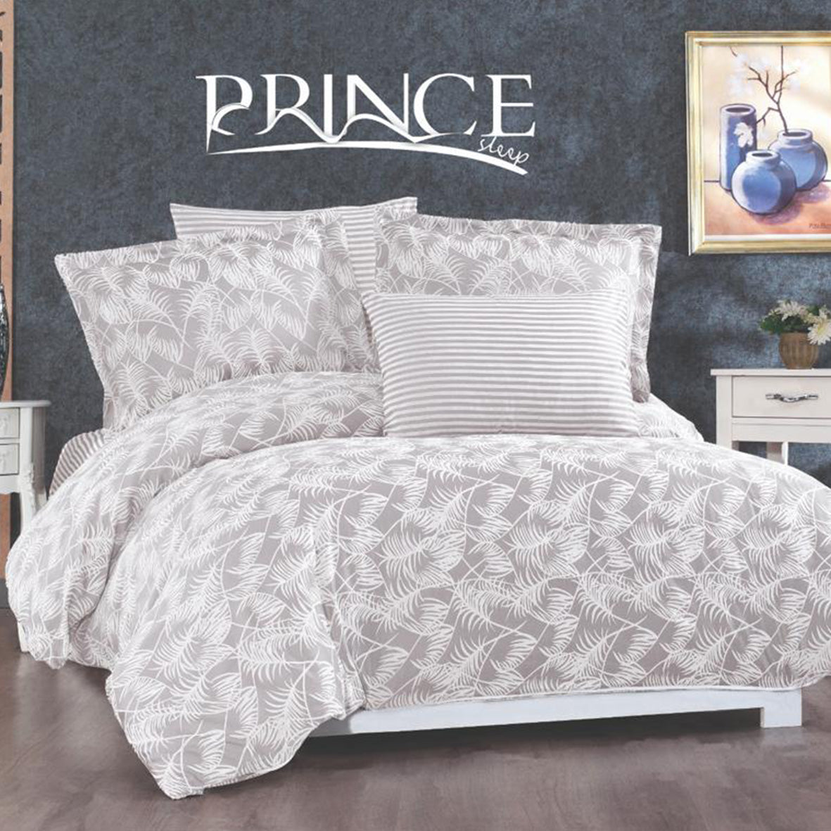 Bed set Cotton 100% Jacquard Available in king size 6Pcs