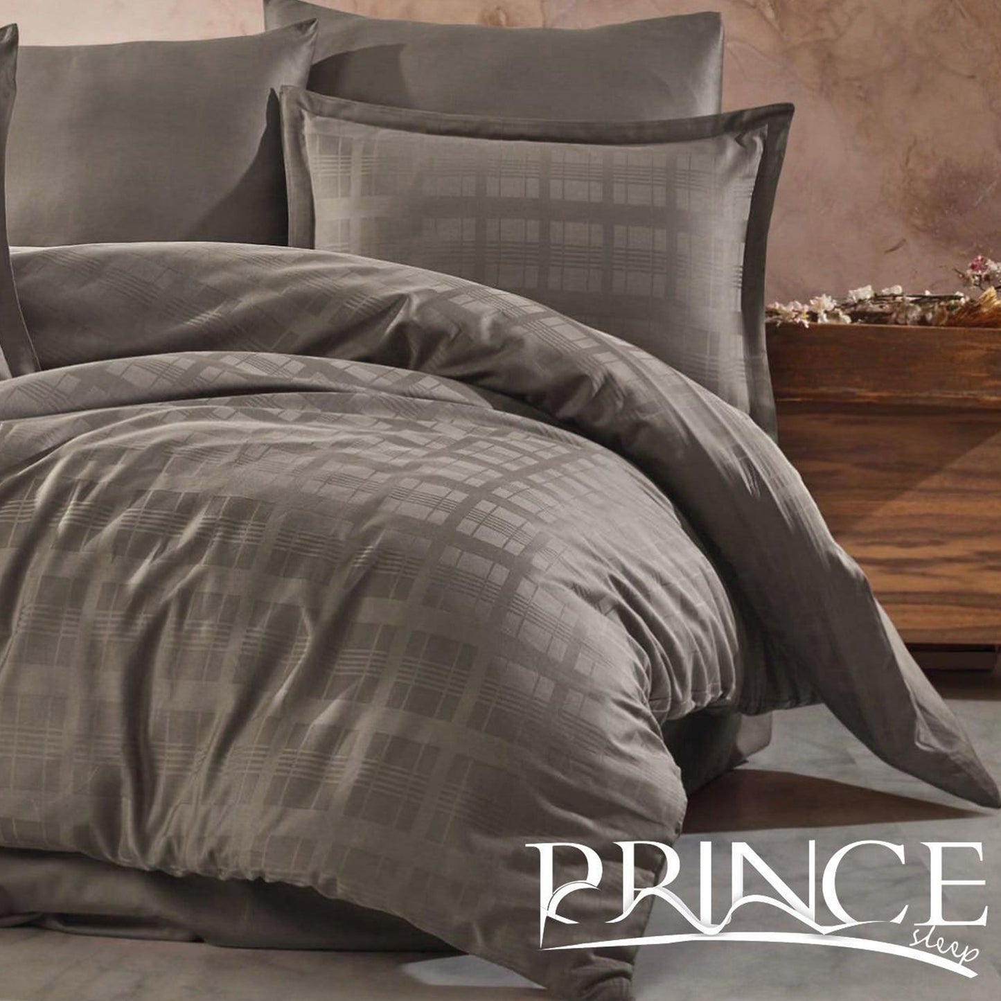 Bed set | Cotton 100% Jacquard | Available in 3 Sizes | Single half 3 pieces | Double size 4 pieces | King size 4 pieces
