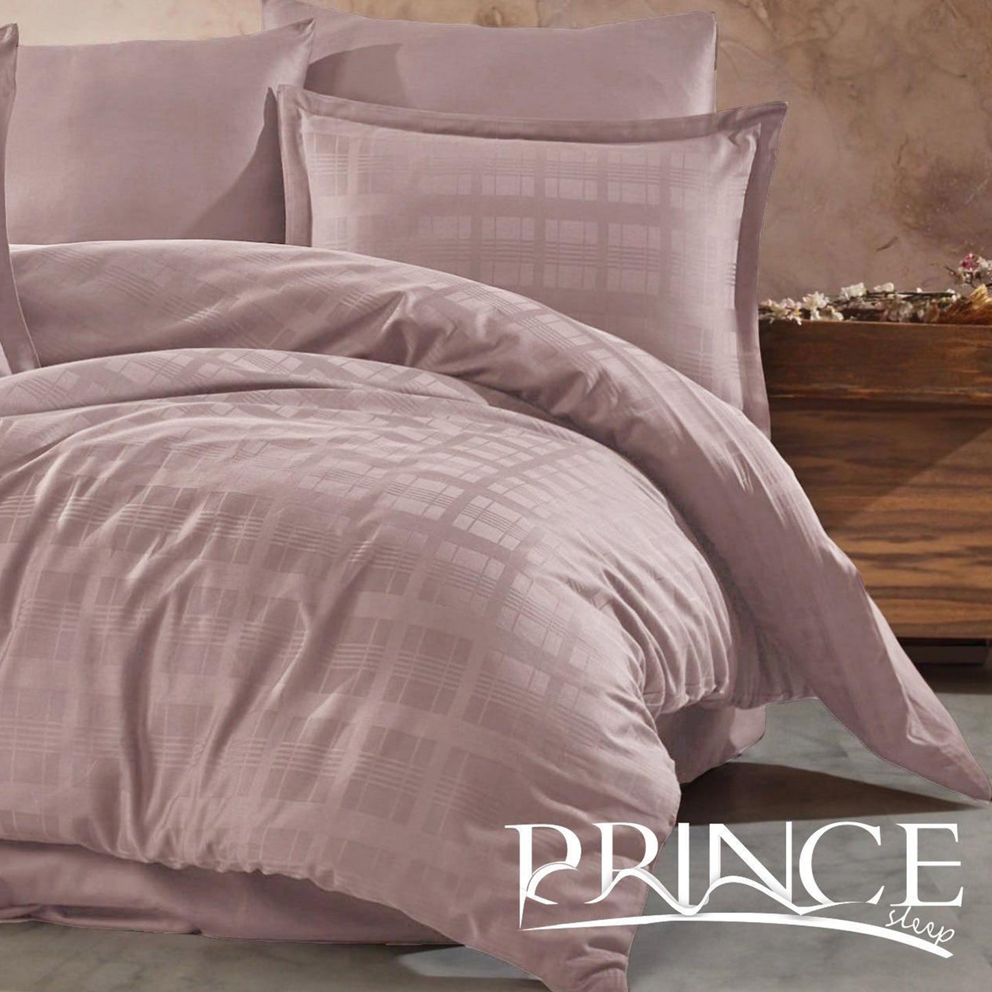 Bed set | Cotton 100% Jacquard | Available in 3 Sizes | Single half 3 pieces | Double size 4 pieces | King size 4 pieces