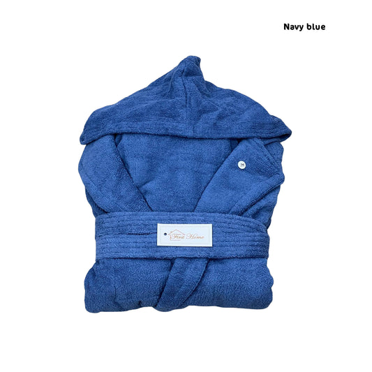 Bathroom Robe with Hood | 100% Cotton | Unisex | Premium Thick Fabric