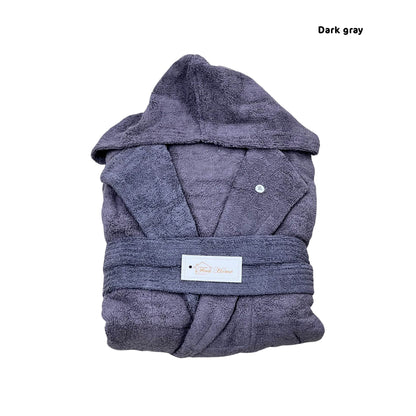 Bathroom Robe with Hood | 100% Cotton | Unisex | Premium Thick Fabric
