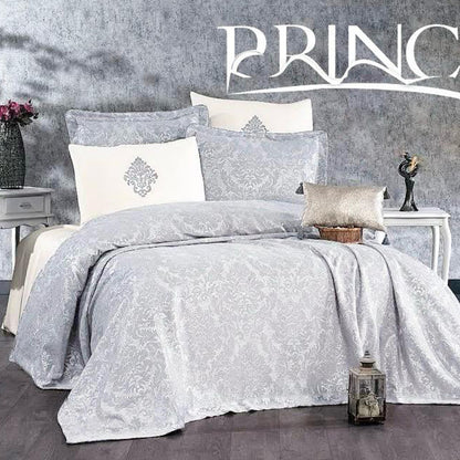 Bridal bed set collection pique 100% Cotton Jacquard King size 6Pcs