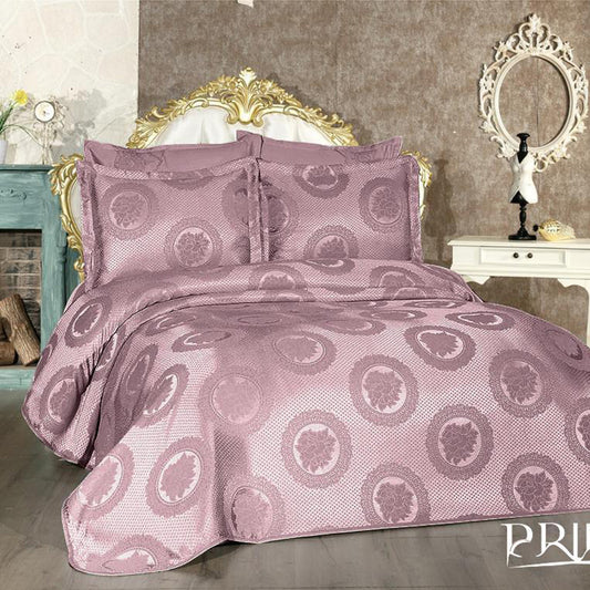 Bridal bed set collection pique 100% Cotton Jacquard King size 6Pcs