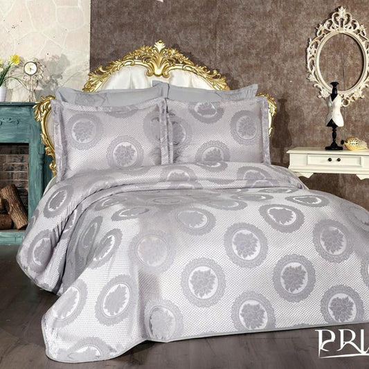 Bridal bed set collection pique 100% Cotton Jacquard King size 6Pcs