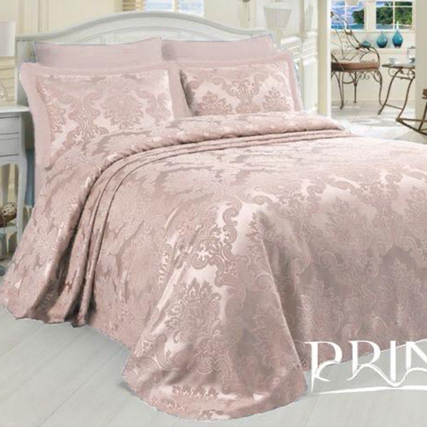 Piqué Bed Set | Cotton 100% | Bridal | King Size | 6 Pieces