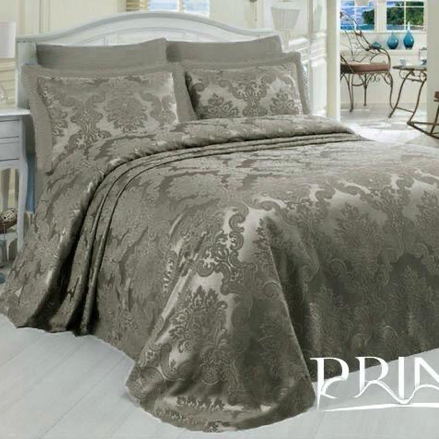 Piqué Bed Set | Cotton 100% | Bridal | King Size | 6 Pieces