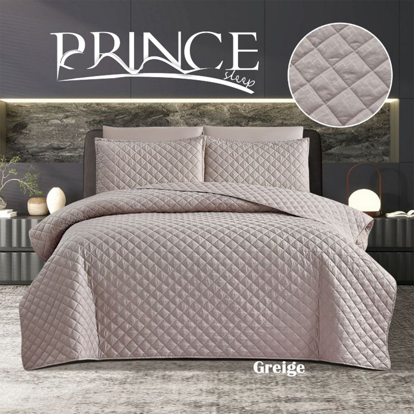 Bedspread | Microfiber | Available in 2 Sizes | Single Half 2 Pieces | King Size 3 Pieces