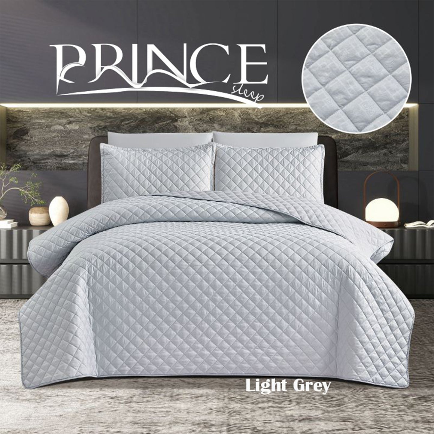 Bedspread | Microfiber | Available in 2 Sizes | Single Half 2 Pieces | King Size 3 Pieces