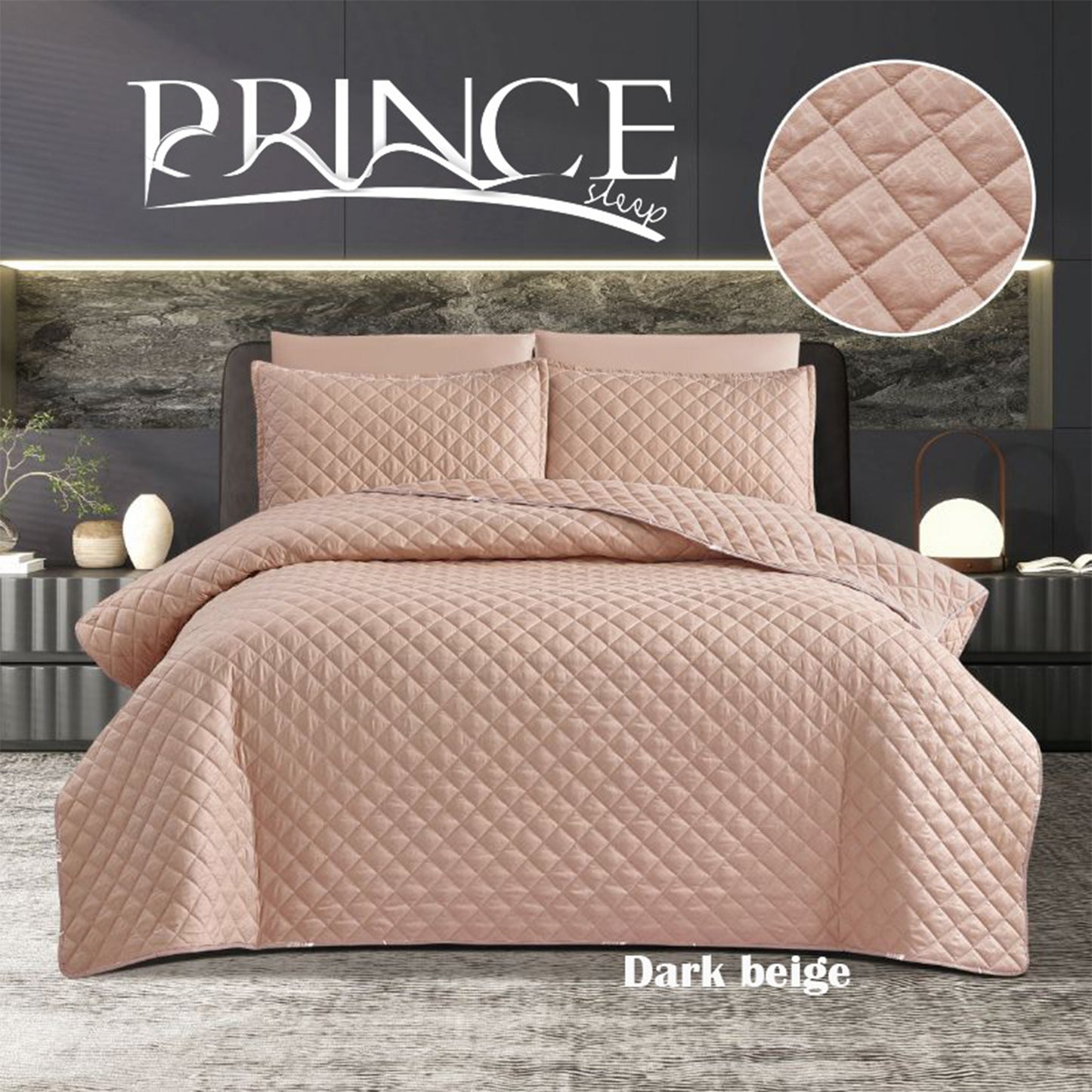 Bedspread | Microfiber | Available in 2 Sizes | Single Half 2 Pieces | King Size 3 Pieces
