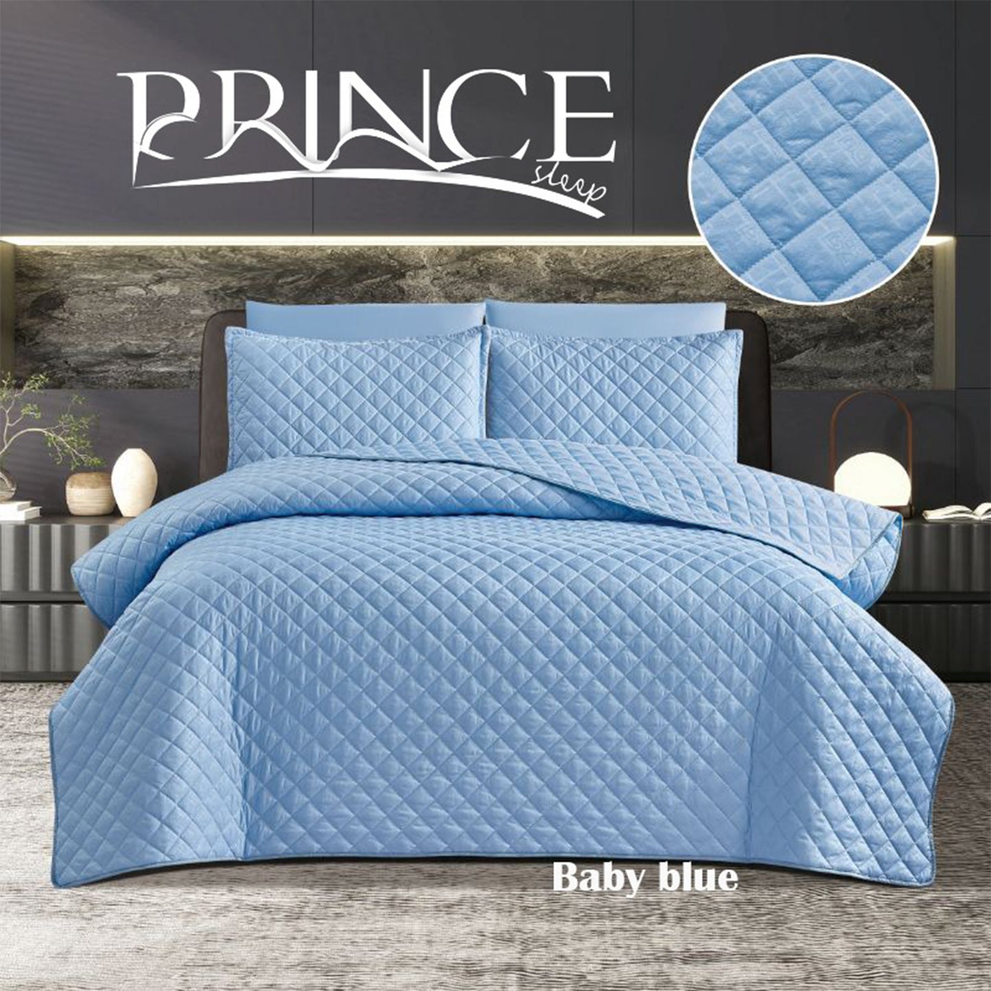 Bedspread | Microfiber | Available in 2 Sizes | Single Half 2 Pieces | King Size 3 Pieces