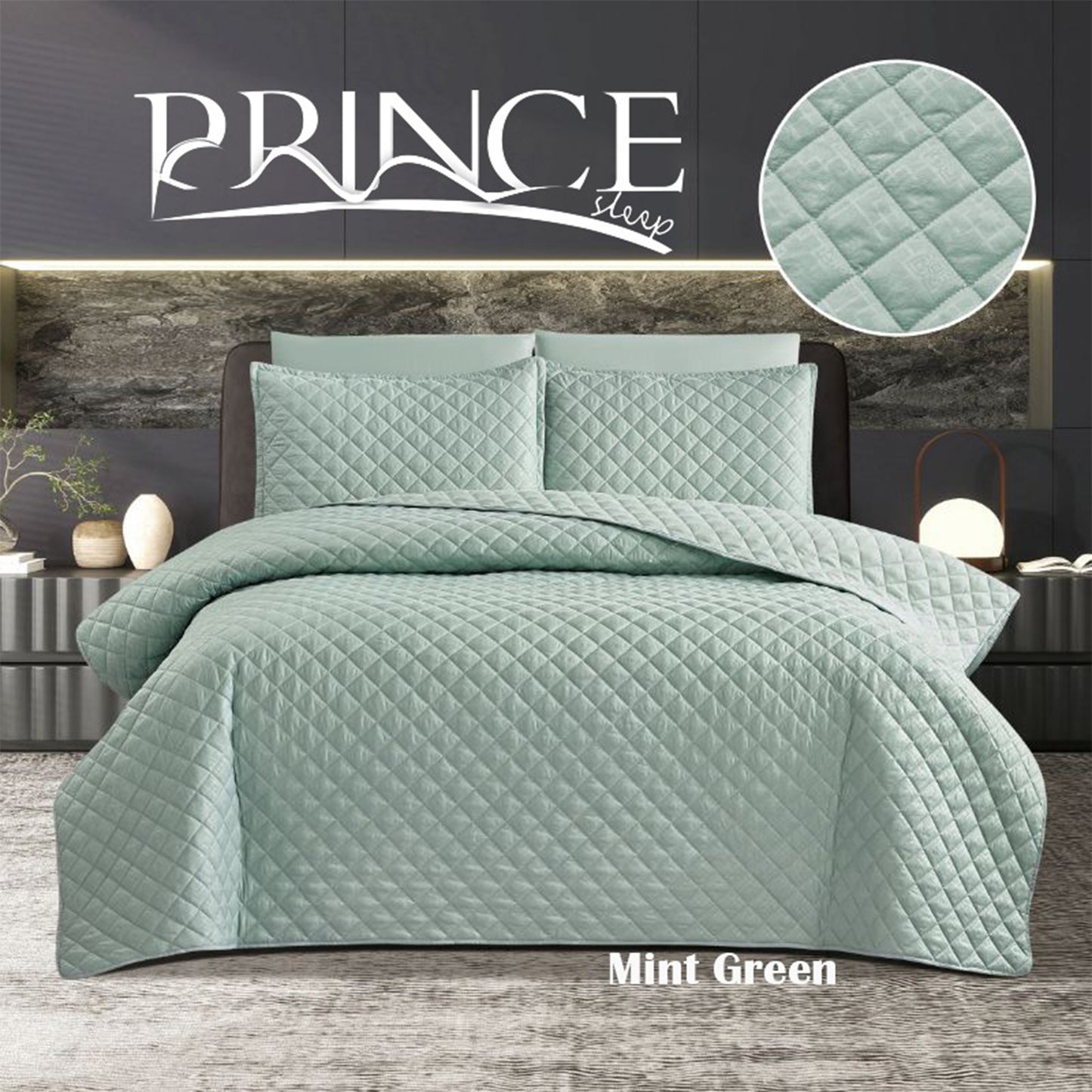 Bedspread | Microfiber | Available in 2 Sizes | Single Half 2 Pieces | King Size 3 Pieces