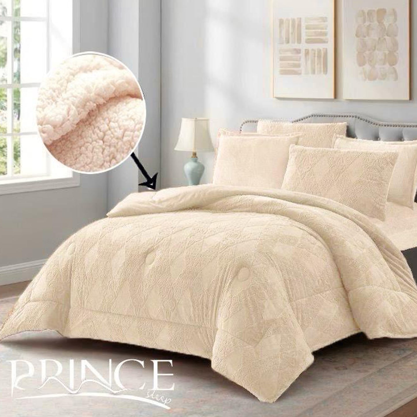 Winter Mohair Fur Coverlet Set | Soft, Warm & Elegant | Available in 2 Sizes