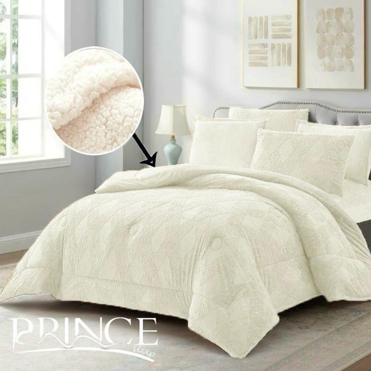 Winter Mohair Fur Coverlet Set | Soft, Warm & Elegant | Available in 2 Sizes