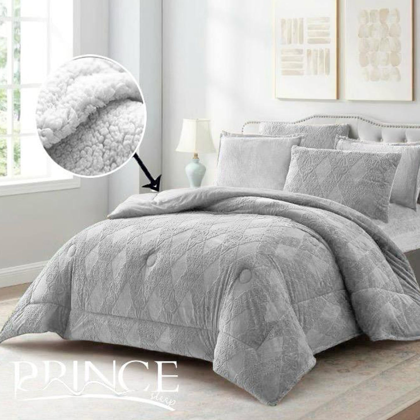 Winter Mohair Fur Coverlet Set | Soft, Warm & Elegant | Available in 2 Sizes