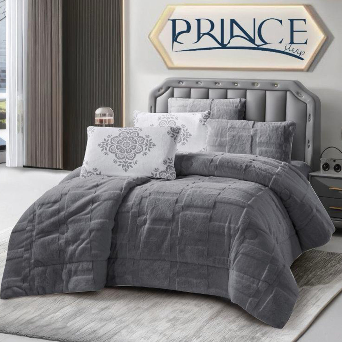 Winter Coverlet Fox Mohair Fur Coverlet – King Size (3 Pieces) & Single Half Size (2 Pieces)