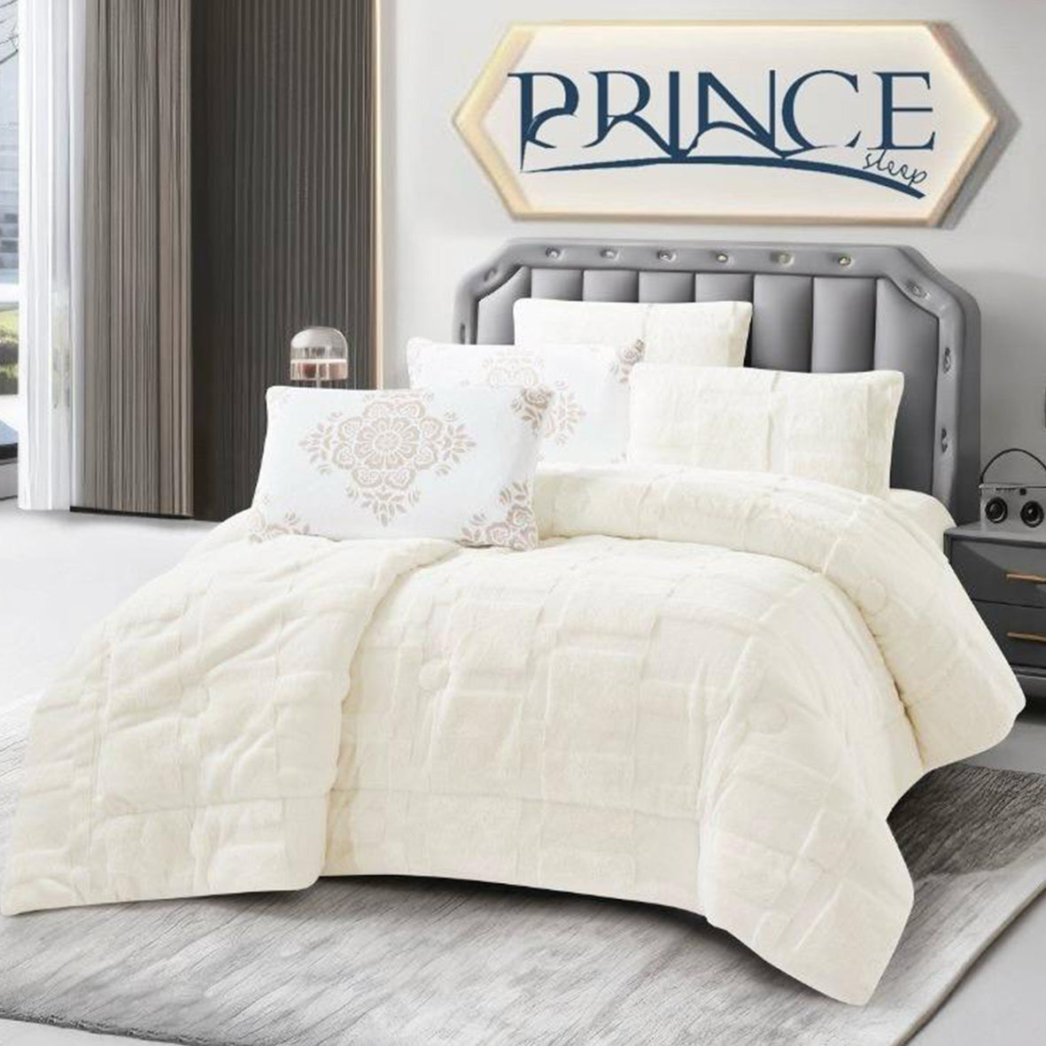 Winter Coverlet Fox Mohair Fur Coverlet – King Size (3 Pieces) & Single Half Size (2 Pieces)