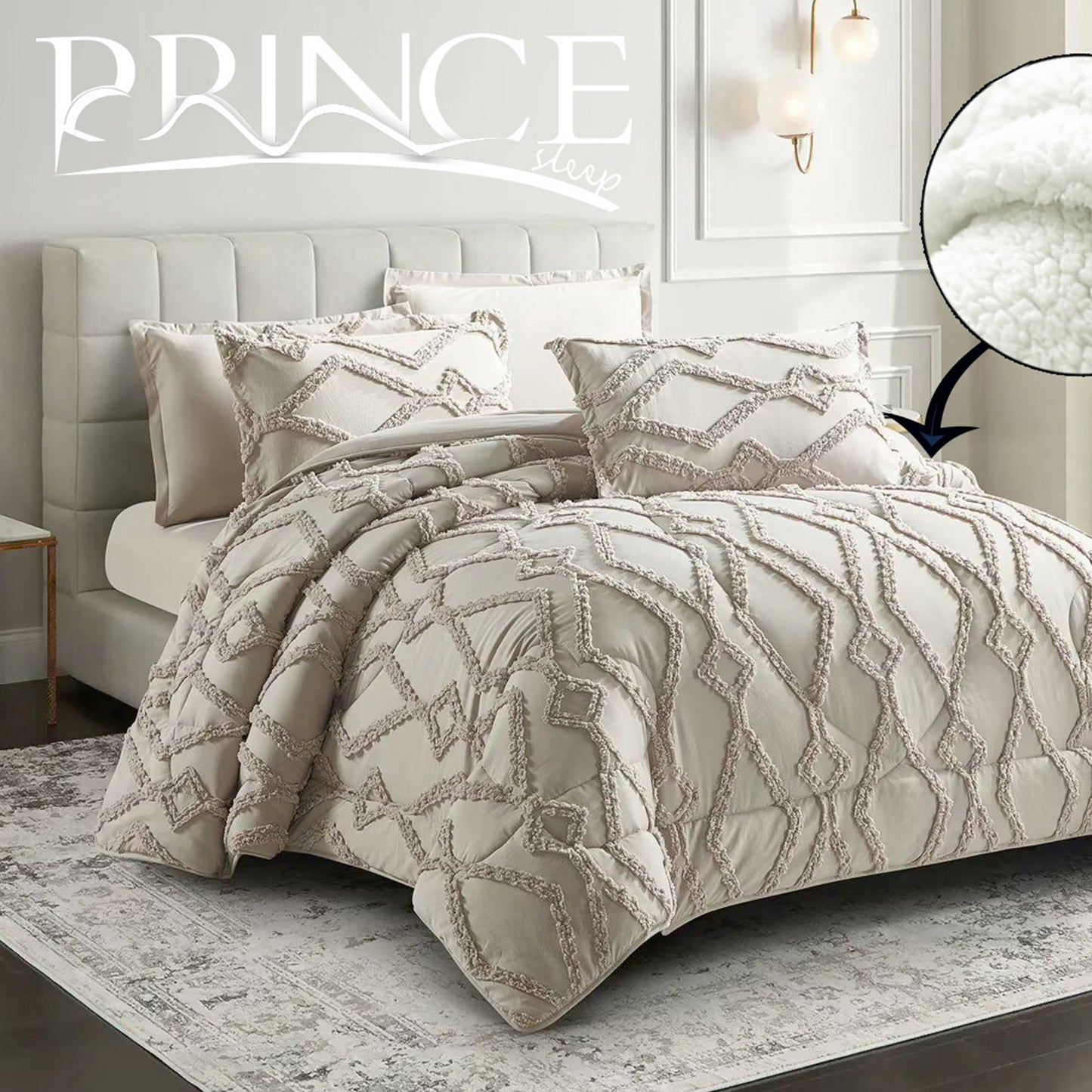 Winter Coverlet Set | Mohair Embossed | King & Single Half Sizes